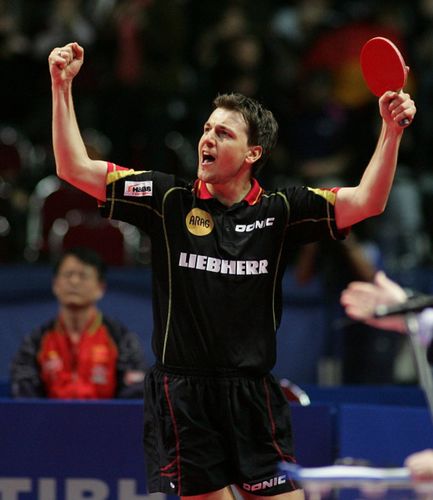 In diesem Trikot jubelte Timo Boll bei der WM 2006. (©Roscher)