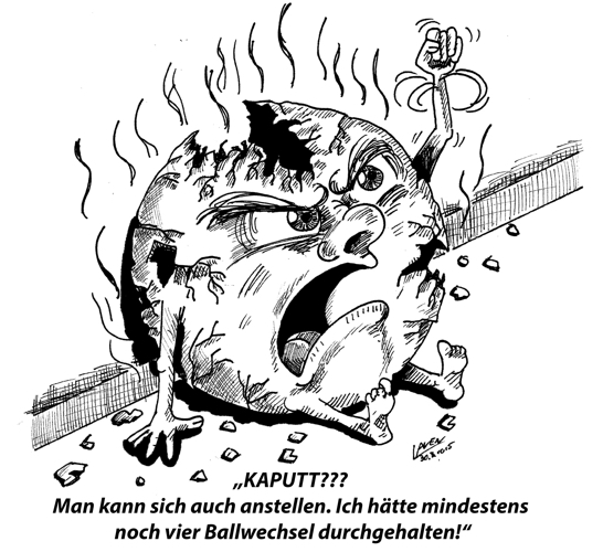Welche Rechte haben die Spieler, wenn der Ball mitten im Match ersetzt werden muss? (©Laven) ZUR REGEL