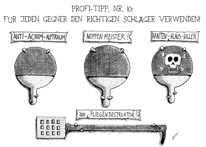 Darf man den Schläger von Spiel zu Spiel wechseln? (©Laven) ZUR REGEL
