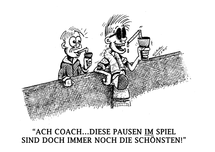 Der Ball fliegt aus der Box und muss geholt werden. Was darf der wartende Spieler tun? (©Laven) ZUR REGEL 
