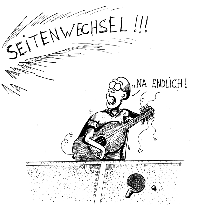 Wie wird fortgefahren, wenn im letzten Satz der Seitenwechsel vergessen wurde? (©Laven) ZUR REGEL
