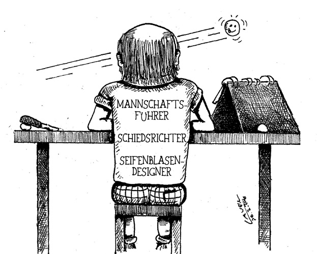 Darf man als Schiedsrichter eine Auszeit nehmen, wenn man der Mannschaftsführer ist? (©Laven) ZUR REGEL