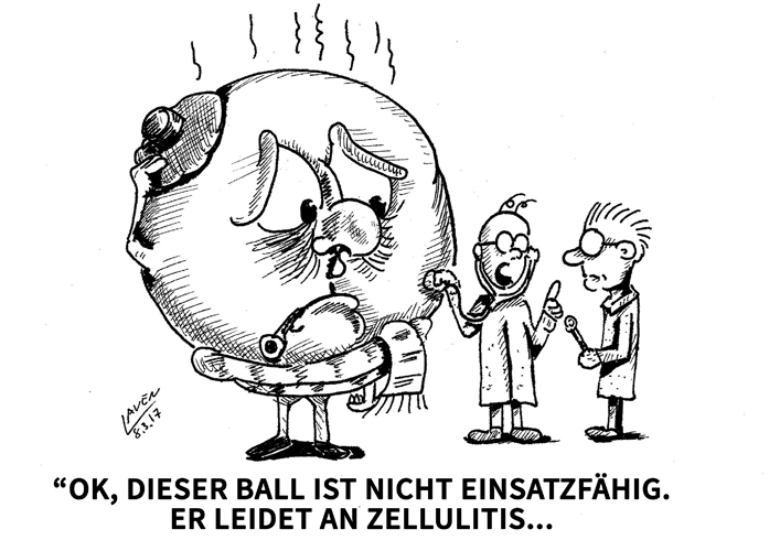 Wer entscheidet darüber, dass ein Ball kaputt ist und während eines Spiels ausgetauscht werden muss? (©Laven) ZUR REGEL