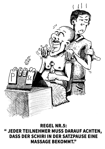 Wer darf dem Spieler auch zwischen den Ballwechseln in einem Mannschaftskampf kurze Hinweise geben? (©Laven) ZUR REGEL
