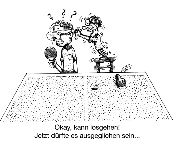 In welcher Turnierklasse ordnet man ein Doppel ein, das von den Q-TTR-Werten so gar nicht zueinander passt? ZUR REGEL