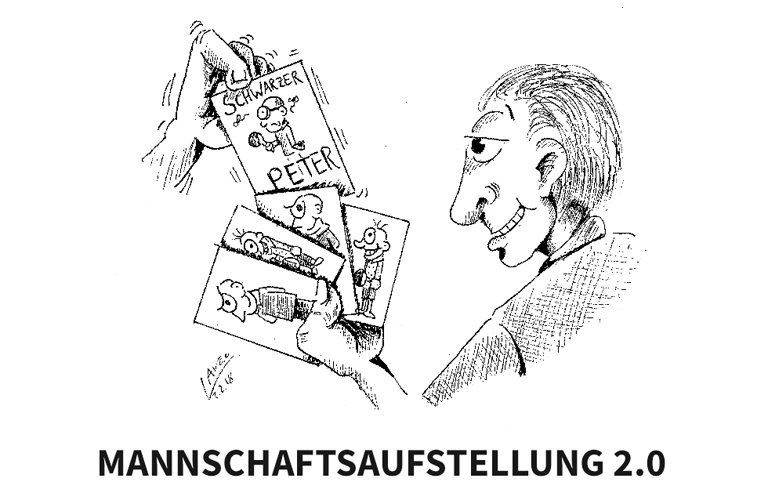 Die erste und zweite Mannschaft eines Vereins haben zusammen ein Heimspiel. Die erste Mannschaft stellt im unteren Paarkreuz die an den Positionen sieben und acht gemeldeten Spieler der zweiten Mannschaft auf. Ist das zulässig? (©Laven) ZUR REGEL