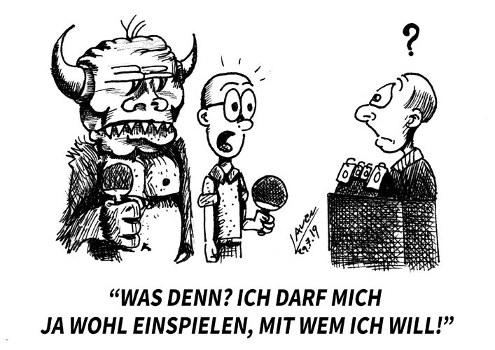 Ist das Einspielen mit dem Trainer erlaubt? (©Laven) ZUR REGEL