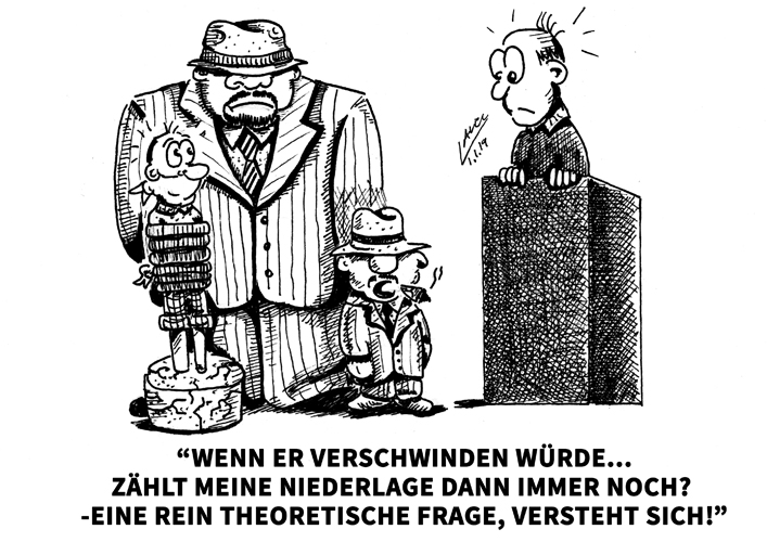 In einem Turnier gibt ein Spieler im letzten Gruppenspiel im fünften Satz verletzt auf. Was passiert in der Gruppenwertung? (©Laven) ZUR REGEL 
