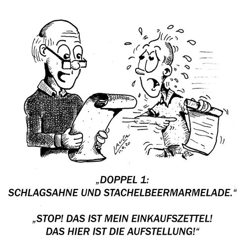Beim Aufrufen der Paarungen fällt eine falsche Aufstellung der Doppel auf. Da noch nicht gespielt wurde, würde die betroffene Mannschaft die Doppel korrigieren und nochmal neu zusammenstellen. Doch ist das überhaupt erlaubt? ZUR REGEL
