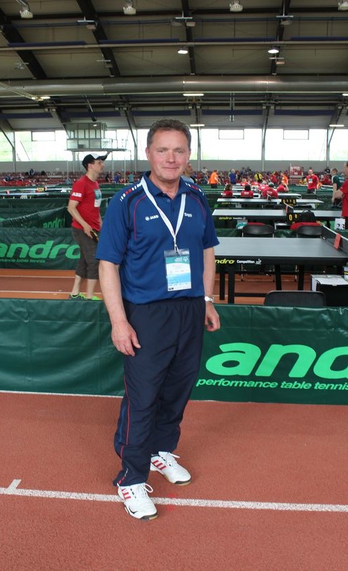 Siegfried Heil war als Trainer mit vor Ort und begleitete die Sportler der Behindertenhilfe Vogelsbergkreis aus Hessen. (©Koch)