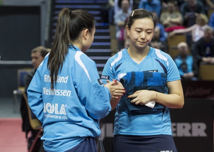 Bei Yuan Wan lief heute hingegen viel schief. Im Einzel scheiterte sie an Sophia Klee. (©Steinbrenner)
