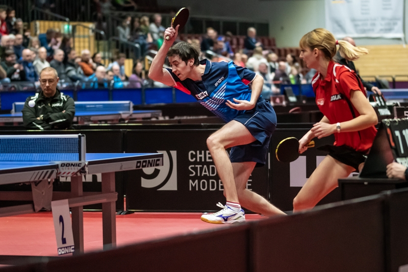 Los ging es mit den Mixed-Doppels. Hier schafften z. B. die Geschwister Kathrin und Hermann Mühlbach den Sprung ins Viertelfinale. (©Gohlke)