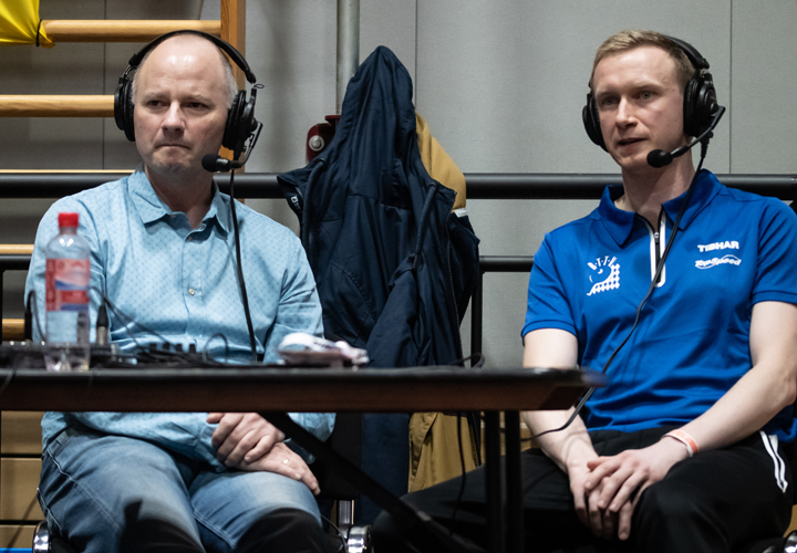 Kommentiert wurden die Endspiele übrigens von DTTB-Sportdirektor Richard Prause, zeitweise an seiner Seite: Alexander Flemming (©Gohlke)