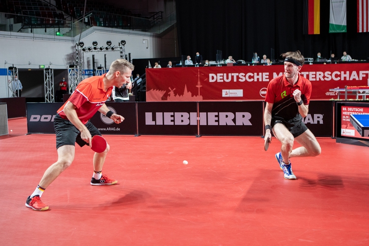 Ruwen Filus und Steffen Mengel versuchten vergeblich, einen Satz auf ihre Seite zu holen (©Thomas)