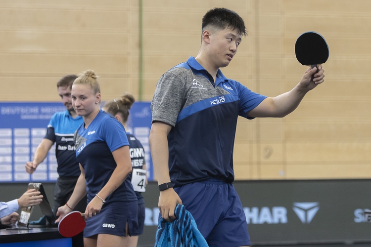 Chantal Mantz und Fanbo Meng hingegen haben am Sonntag im Finale die Chance auf den Titel. (©Schiefer)