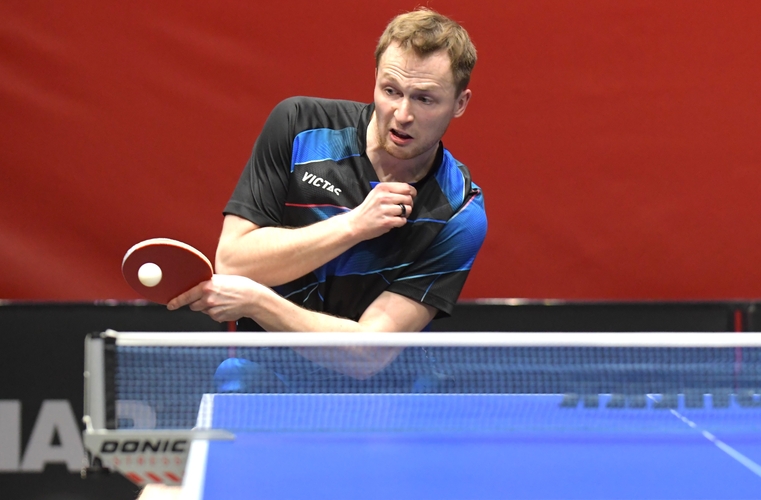 Ins Viertelfinale gegen Cedric Meissner ging Duda später als Favorit... (©Gohlke)