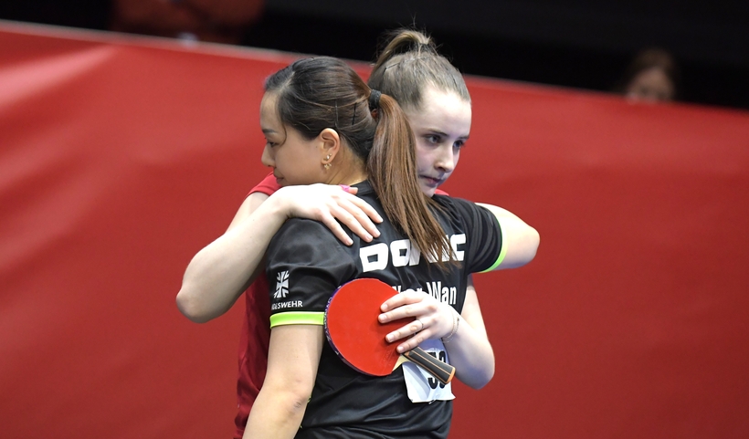 Yuan Wan geschlagen geben, die wiederum im Viertelfinale Sophia Klee zu einem 4:1-Sieg gratulieren musste. (©Gohlke)