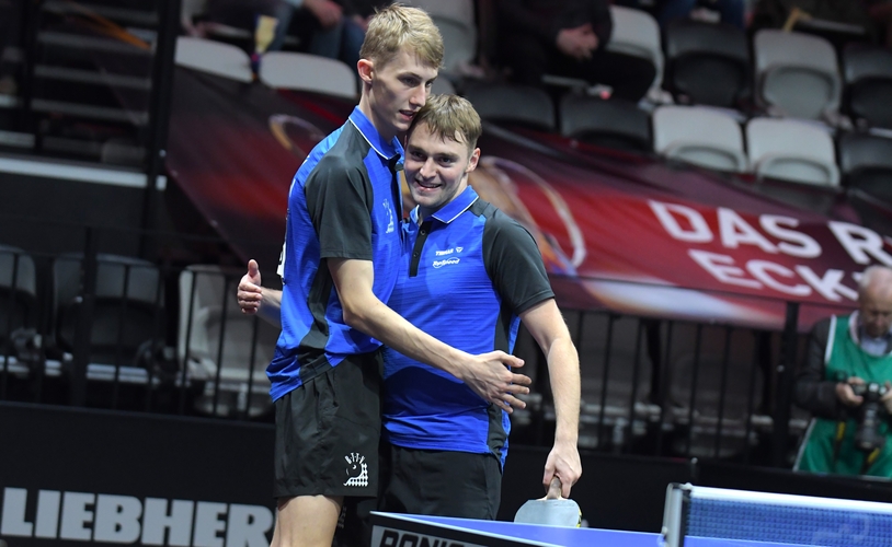 Im anderen Halbfinale stehen Tom Schweiger und Daniel Rinderer den fünffachen deutschen Doppel-Meistern Dang Qiu und Benedikt Duda gegenüber. (©Gohlke)