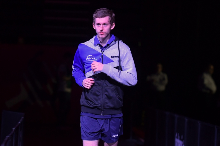 Auch im Einzel wurde es richtig spannend. Cedric Meissner ging im Halbfinale gegen Dang Qiu sogar in Führung, verlor am Ende jedoch deutlich mit 1:4. (©Gohlke)