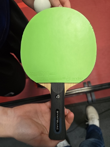 Auf der Rückhand spielt die Lokalmatadorin mit einem Rasanter R45. (©Gohlke)