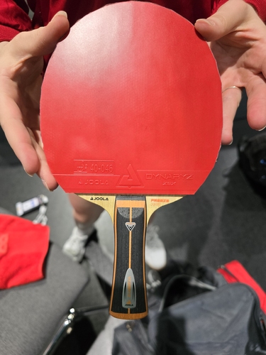 Auf der Rückhand spielt sie mit einem Dynaryz ZGX. (©Gohlke)