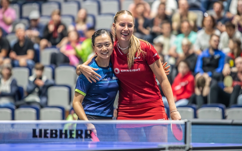 Auch Yuan Wan und Annett Kaufmann hatten gut lachen (©Gohlke)