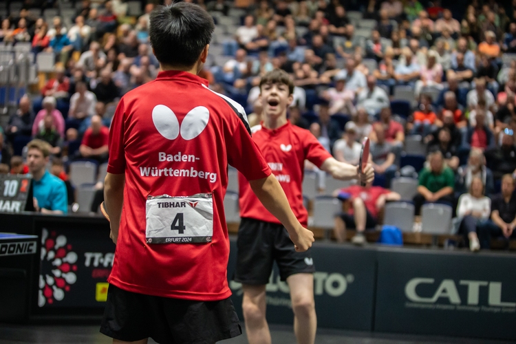 Im Jungen-Doppel jubelten etwa Tien Nghia Phong und Jonathan Gaiser über Gold (©Gohlke)