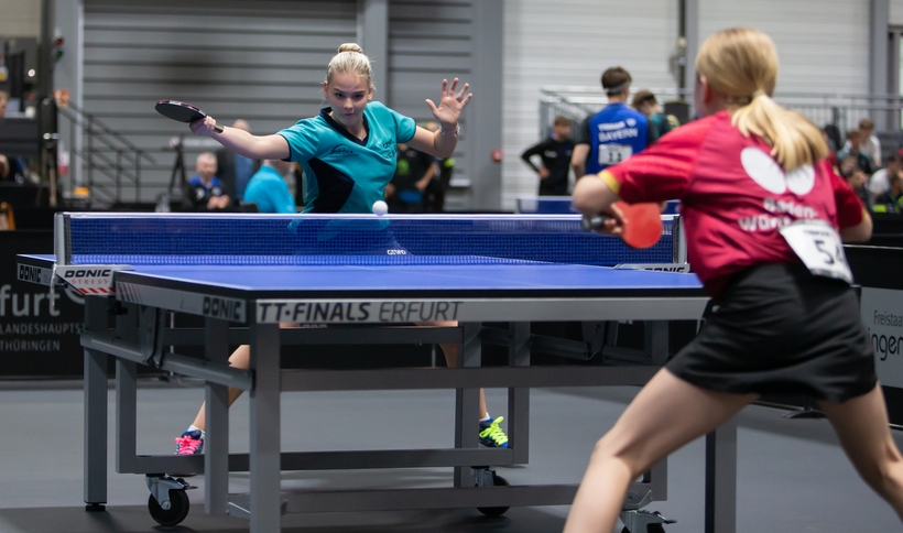 Die hinter Itagaki an Position zwei gesetzte Lorena Morsch musste im Achtelfinale gegen die erst 13-jährige Lotta Rothfuß ordentlich kämpfen (©Gohlke)