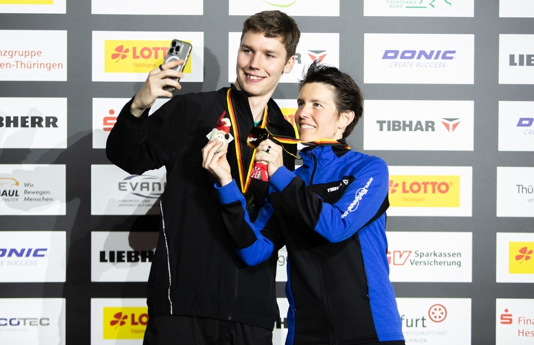 Gemeinsam mit Tobias Hippler wurde die ehemalige Bundesligaspielerin deutsche Mixed-Meisterin. (©Gohlke)
