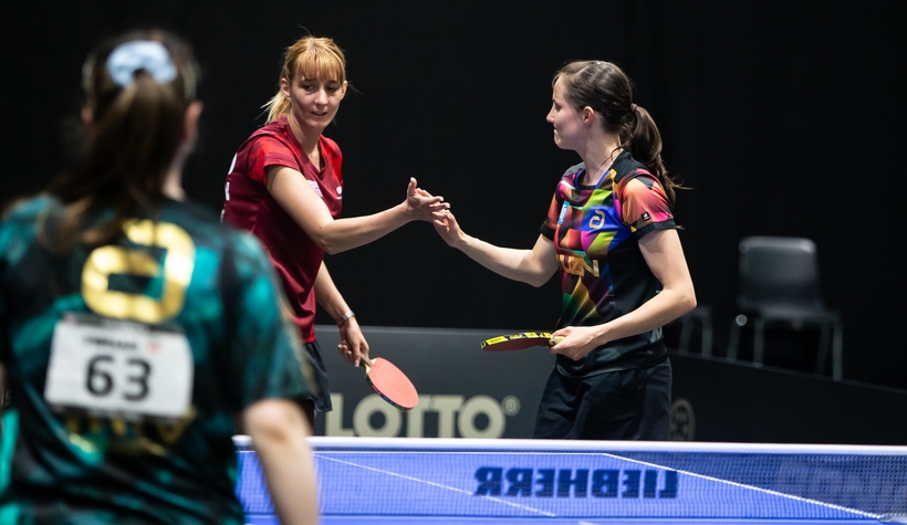 Dessen Frau Kathrin steht mit Sabine Winter in der Vorschlussrunde im Damen-Doppel. (©Gohlke)