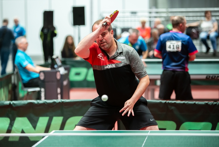 Auch die Senioren lieferten sich spannende Spiele. Michael Mengel wurde Zweiter bei den Senioren 40. (©Gohlke)