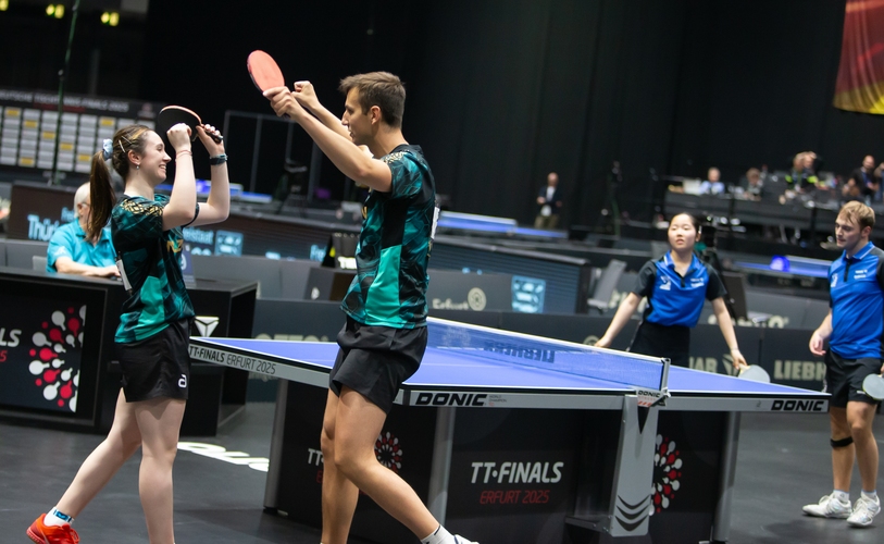 Eine weitere Überraschung: Die amtierenden Mixed-Meister Koharu Itagaki und Daniel Rinderer verloren bereits in der ersten Runde gegen Eireen Kalaitzidou und Thomas Pellny (©Gohlke)