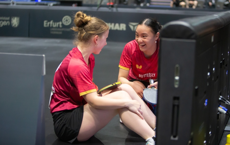 Gute Laune herrschte etwa bei Minh-Tao Nguyen und Paulina Friebe, die sich eine Bronzemedaille erarbeiteten (©Gohlke)