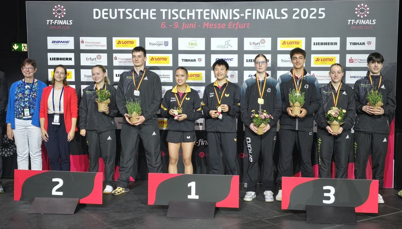 Außerdem wurden auch die Gewinner des Mixed-Wettbewerbs geehrt, die bereits am Freitag gefunden worden waren. Allen voran die Meister Elisa Nguyen und Tien Nghia Phong (©Gohlke)