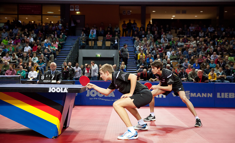 ....behielten über die Obererlenbacher Dominik Scheja (l.) und Julian Mohr, die im Viertelfinale die Titelverteidiger Jörg Schlichter und Alexander Flemming aus dem Turnier geworfen hatten,... (©Fabig)