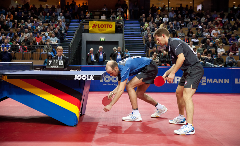 ...zogen in einer engen Partie mit 2:4 den Kürzeren gegen Bastian Steger (r.) und Lars Hielscher (©Fabig)