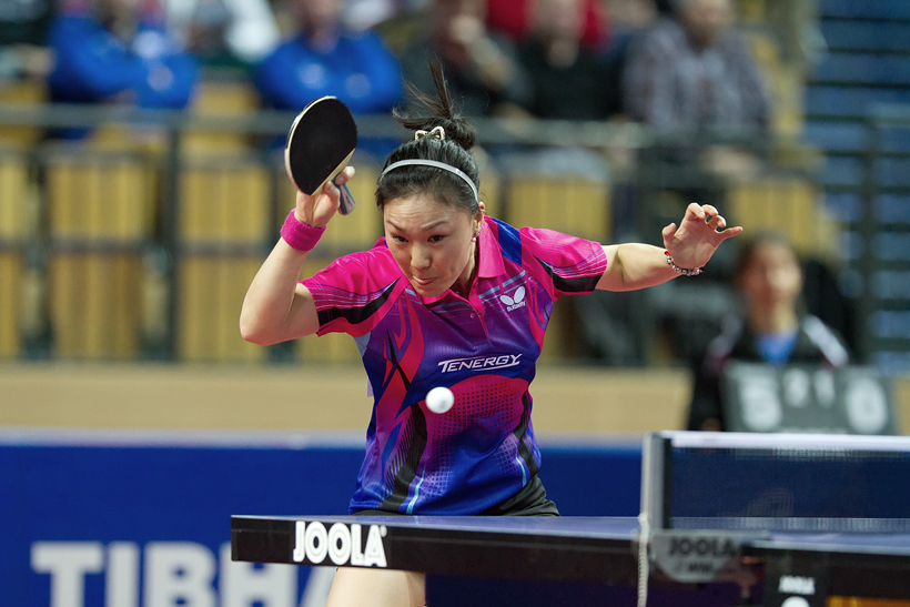 ...und Titelverteidigerin Shan Xiaona spielten tolle, aber auch lange Ballwechsel... (©Fabig)