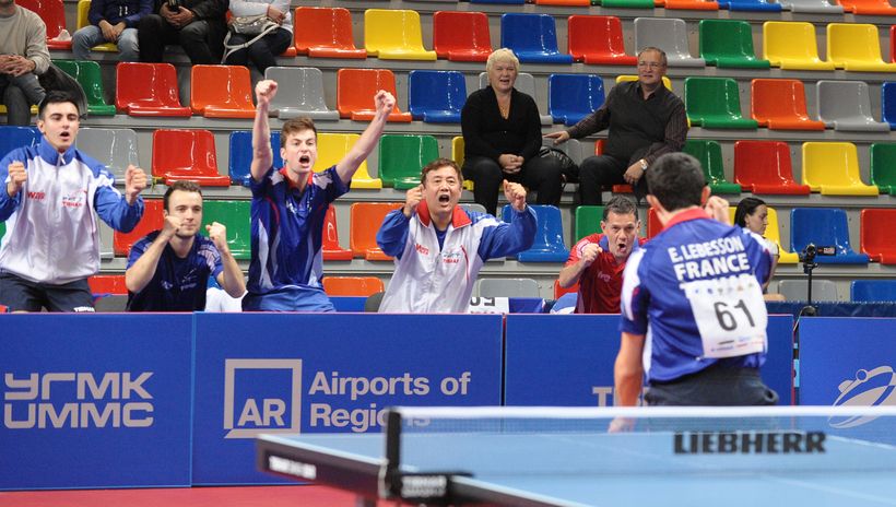 Die 2:0-Führung, die Simon Gauzy und Emmanuel Lebesson erspielen, reicht allerdings am Ende nicht zum Sieg (©Stosik)