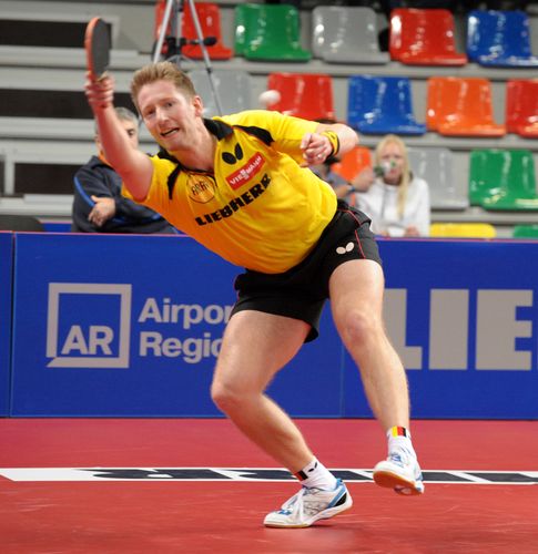 Ruwen Filus darf im letzten Gruppenspiel der Deutschen als Erster in die Box (©Stosik)