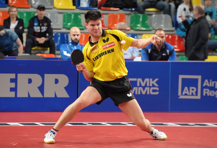 Bei den Herren lief gestern alles nach Maß. Dimitrij Ovtcharov machte den Anfang... (©Stosik)