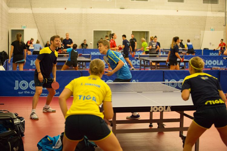 Internes schwedisches Training in der Trainingshalle, das offensichtlich was gebracht hat (©Fabig)