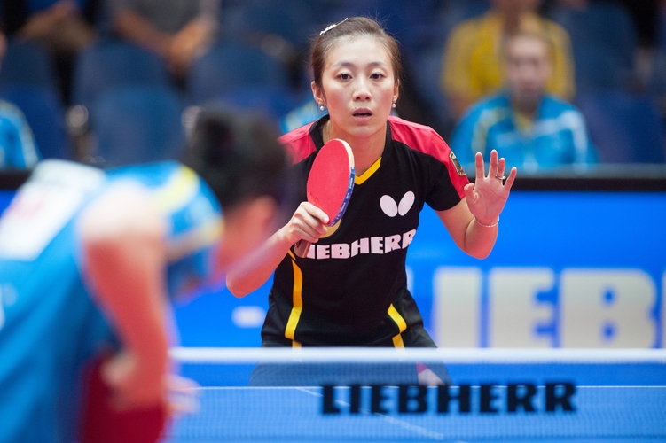 Und los geht's mit den Auftaktspielen bei der Team-EM in Luxemburg. Han Ying verpatzte ihren Start gegen Schwedens Spitzenspielerin Li Fen leider mit 1:3 (©Stosik)