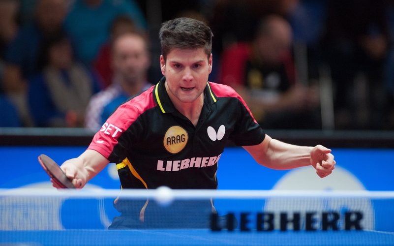 Dimitrij Ovtcharov erfüllt nach Ruwen Filus seine Pflicht und punktet für Deutschland (©Stosik)