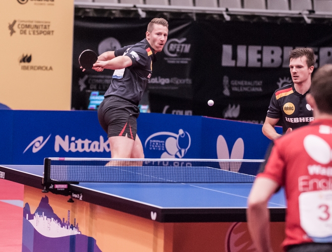 Auch das zweite deutsche Duo, Ruwen Filus und Ricardo Walther, durfte sich über die sichere Bronzemedaille freuen. (©Gohlke)