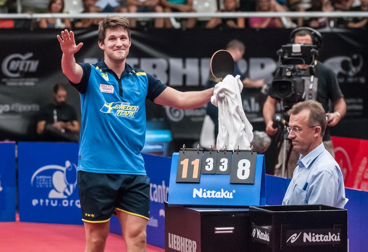 Nach sieben Sätzen hatte Karlsson seine Einzelmedaille sicher. (©Gohlke)