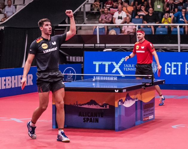 Doch in einem Match mit Timo Boll sollte man sich nie zu früh freuen. Der Rekordeuropameister kam zurück... (©Gohlke)