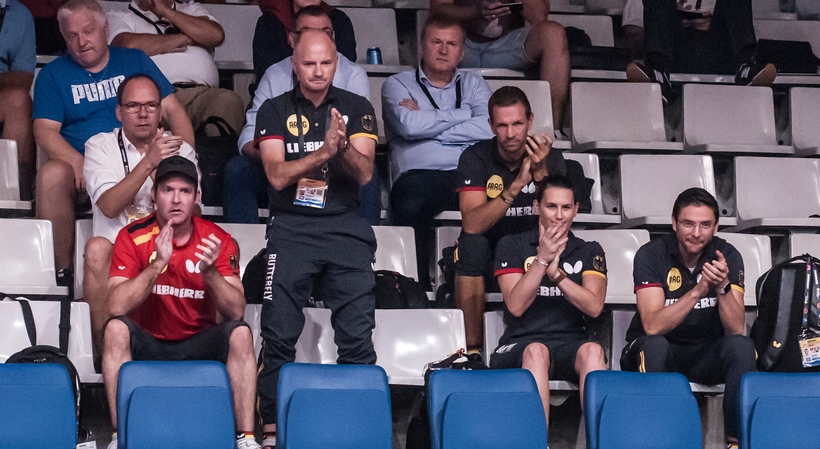 Das deutsche Team bejubelte aber natürlich den Titel für Han Ying und Ruwen Filus. (©Gohlke)