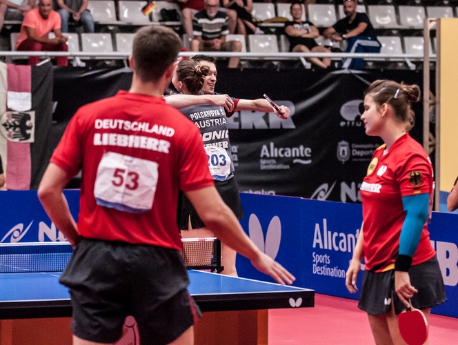 Patrick Franziska und Petrissa Solja schafften den Sprung ins Finale nicht. (©Gohlke)