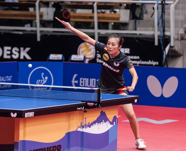 Und die beste Deutsche, Han Ying, machte den deutschen Gesamterfolg perfekt. Auch für sie ging es nach anfänglichen Problemen gegen Yana Noskova ins Achtelfinale. (©Gohlke)