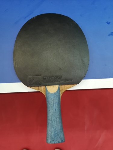Der Luxemburger Luka Mladenovic spielt mit dem DONIC Bluefire M1 auf der Vorhandseite seines Dr Neubauer Matadors. (©Gohlke)